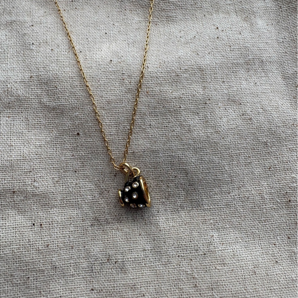 Kate Spade Gold Tea Cup Necklace 🫖
